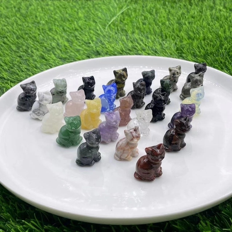 Adorable Gemstone Animal Figurines Decorative Artificial Ornaments|Home Decor