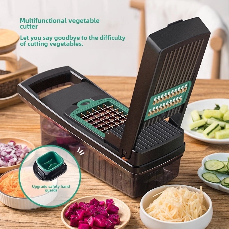 Multi-function Vegetable Cutter with Brush and Strainer | Kitchen Tools and Gadgets
