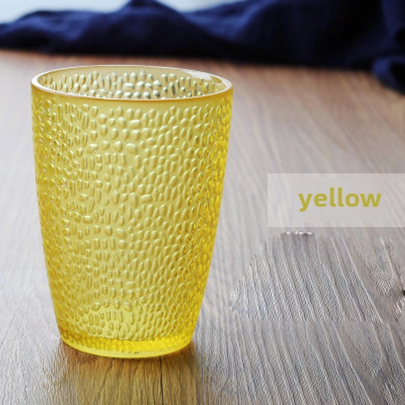 Colorful Vertical Pattern Transparent Acrylic Cup High Temperature Resistant Plastic Raindrop Design|Kitchen & Dining