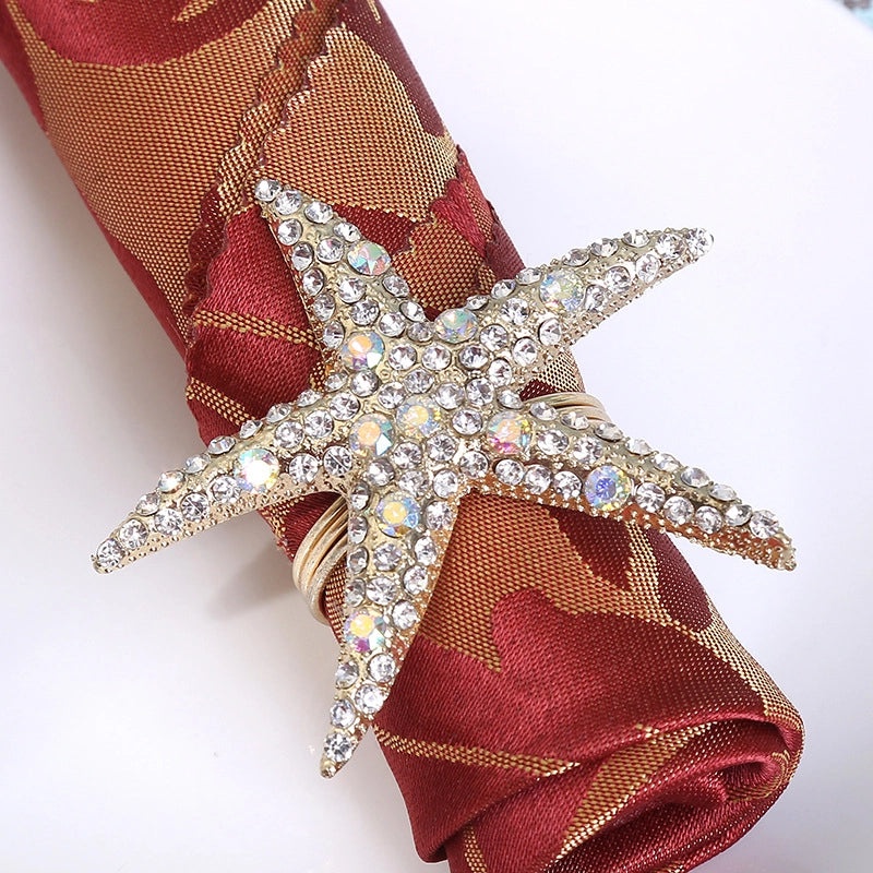 Starfish Alloy Napkin Ring for Casual Dining 1 Piece|Tableware & Napkin Rings