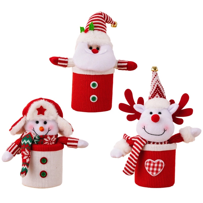 Nordic Christmas Santa Snowman Gift Wrapping Supplies Apple Box | Holiday Party Decorations
