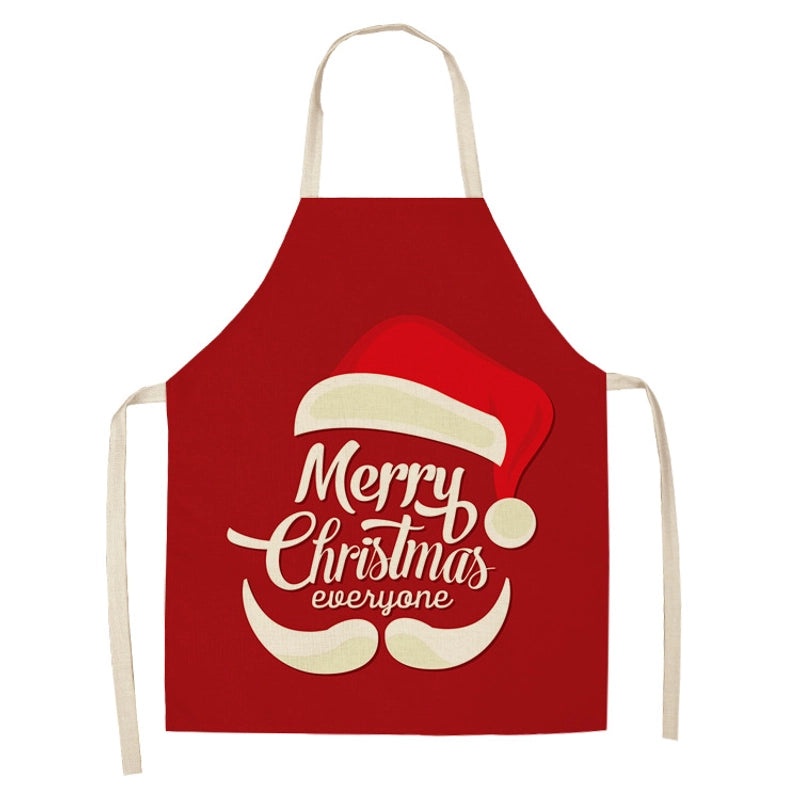 Holiday Themed Synthetic Fiber Apron with Text Design 1 Piece|Kitchen & Dining Accessories