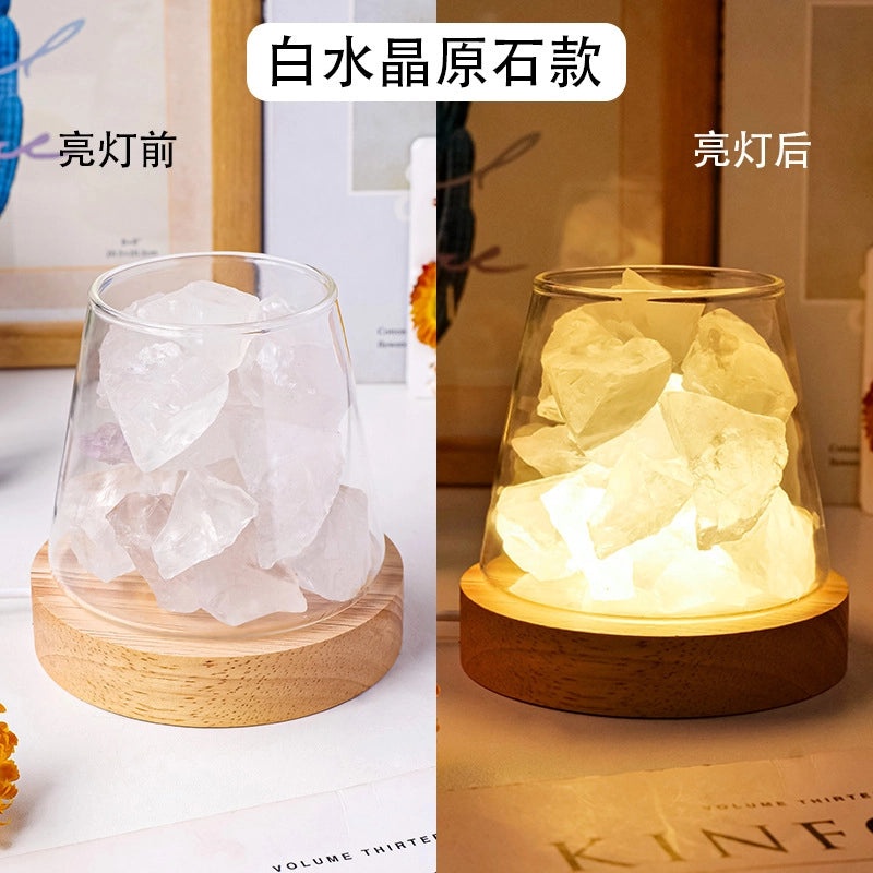 Chinoiserie Style Geometric Crystal Aromatherapy Night Lamp Decorative Lighting Accessories|Home Decor & Lighting