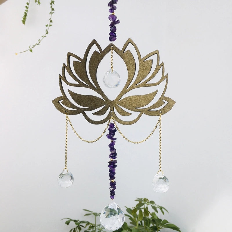 Minimalist Flower Crystal Suncatcher Decorative Hanging Ornament|Home Decor