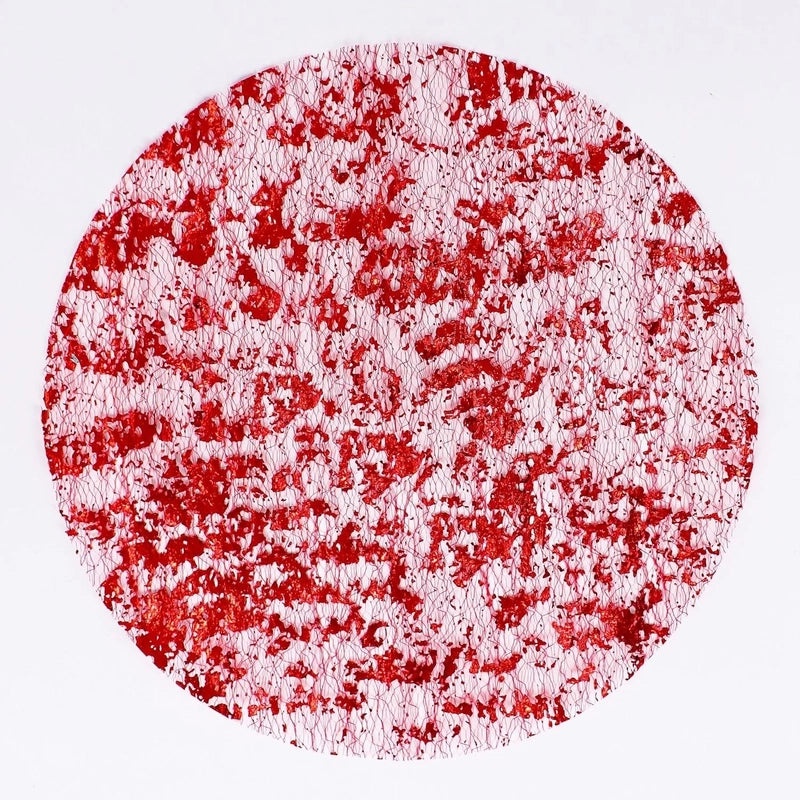 Disposable Gold Foil Round Placemat Metal Grid Design Elegant Table Mat | Tableware & Dining Accessories