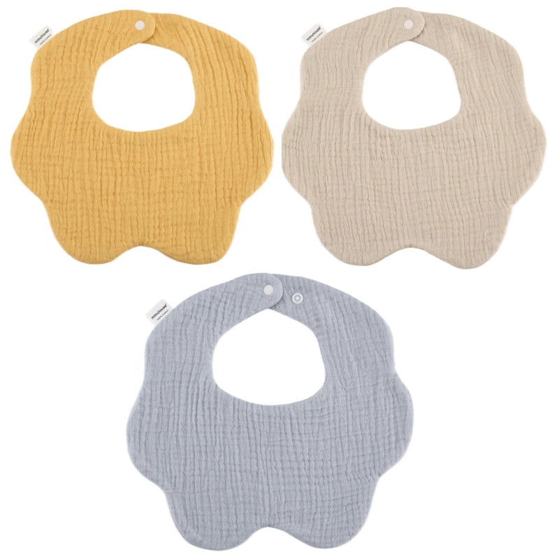 360 Degree Petal Shape Baby Bib Soft Cotton Newborn Saliva Towel Adjustable Infant Drool Bib|Baby Accessories