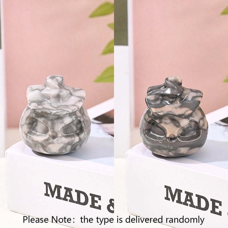 Handmade Elegant Minimalist Pumpkin Head Natural Stone Christmas Ornaments|Holiday Decorations