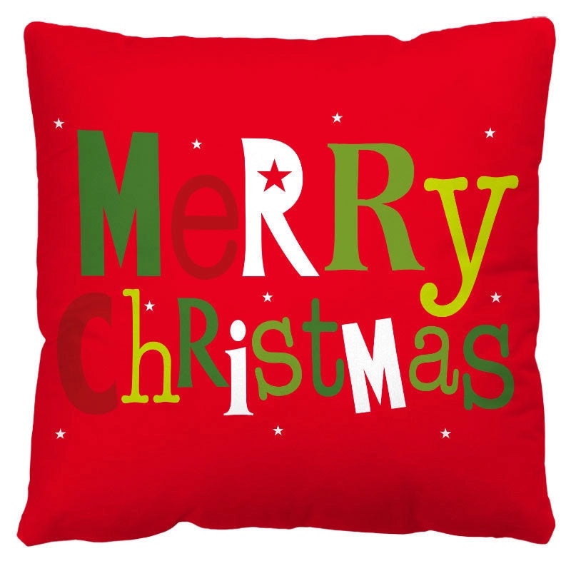 Nordic Christmas Flannel Pillow Covers with Tree Letter Snowman Design | Home Decor & Sofa Accessories