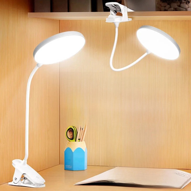 USB Type-C Clip-On Table Lamp Eye Protection Night Light for Students Dorm Bedroom Bedside|Lighting & Lamps