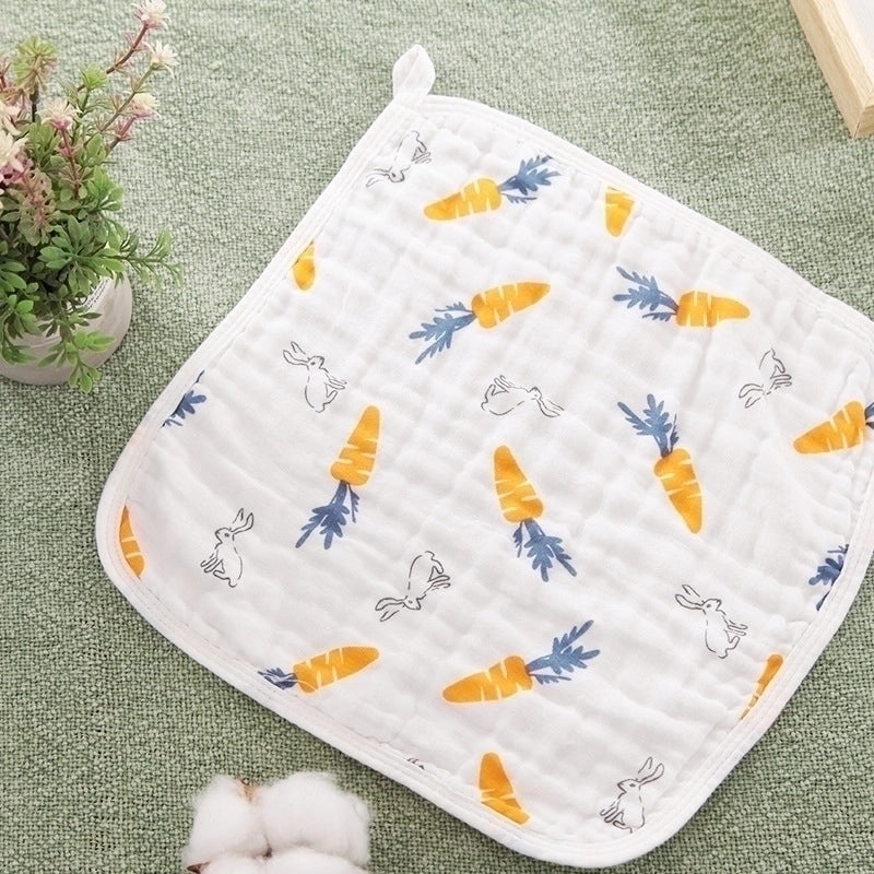Cartoon Style Cotton Baby Burp Cloths Soft and Minimalist Newborn Accessories|Baby Accessories