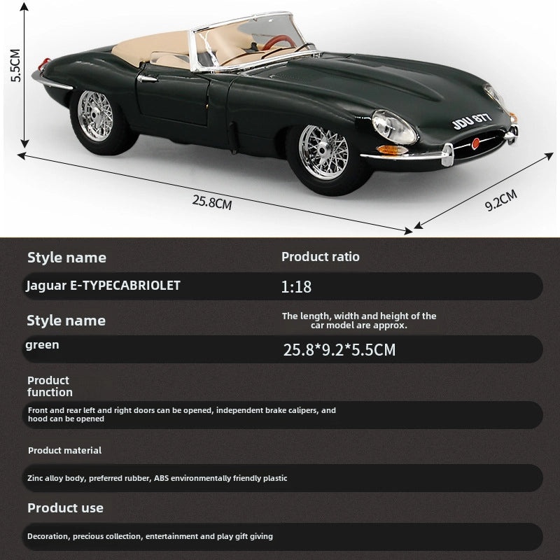 Bimei Alloy Jaguar Classic Car Model Ornament|车模与模型
