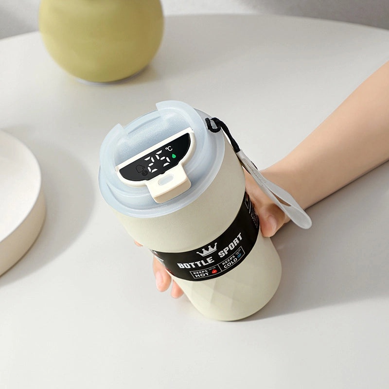 Casual Stainless Steel 304 Thermos Cup with Letter Design 201 Grade | Drinkware & Thermos Bottles