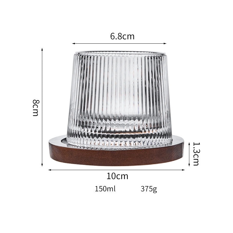 Stylish Casual Stripe Patterned Glass Wine Tumbler 1 Piece | Drinkware & Glassware