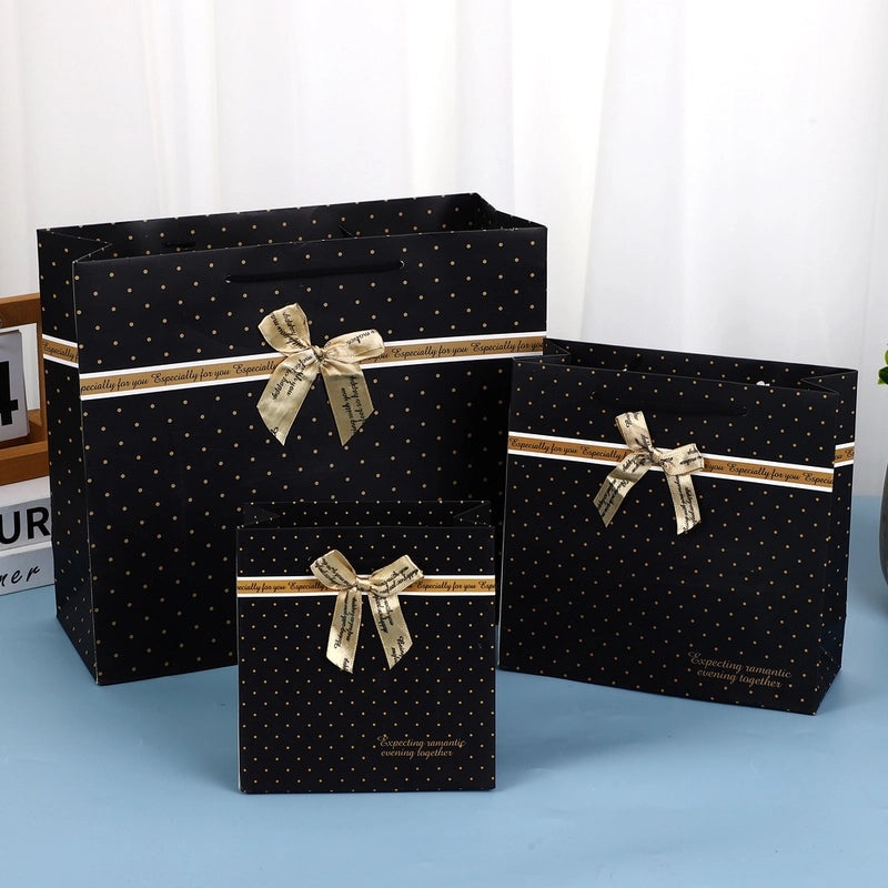 Plaid Paper Bag Creative Business Gift Handbag Reusable Return Gift Bag|Gift Bags & Packaging