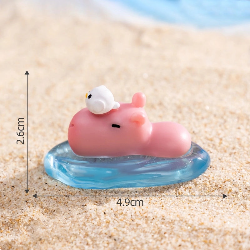 Cute Animal Resin Ornaments Cartoon Style Decorative Figurines for Home Decor|Home Decor & Ornaments