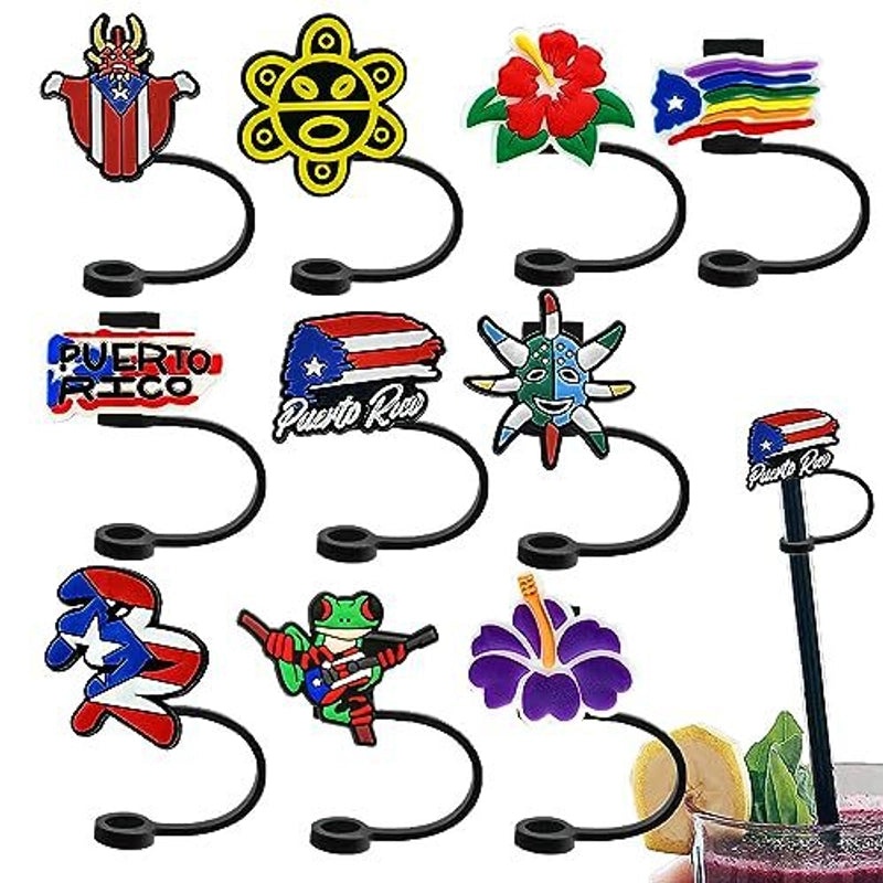 Adorable Devil Eye Star Silica Gel Straw Cap Set | Drinkware Accessories