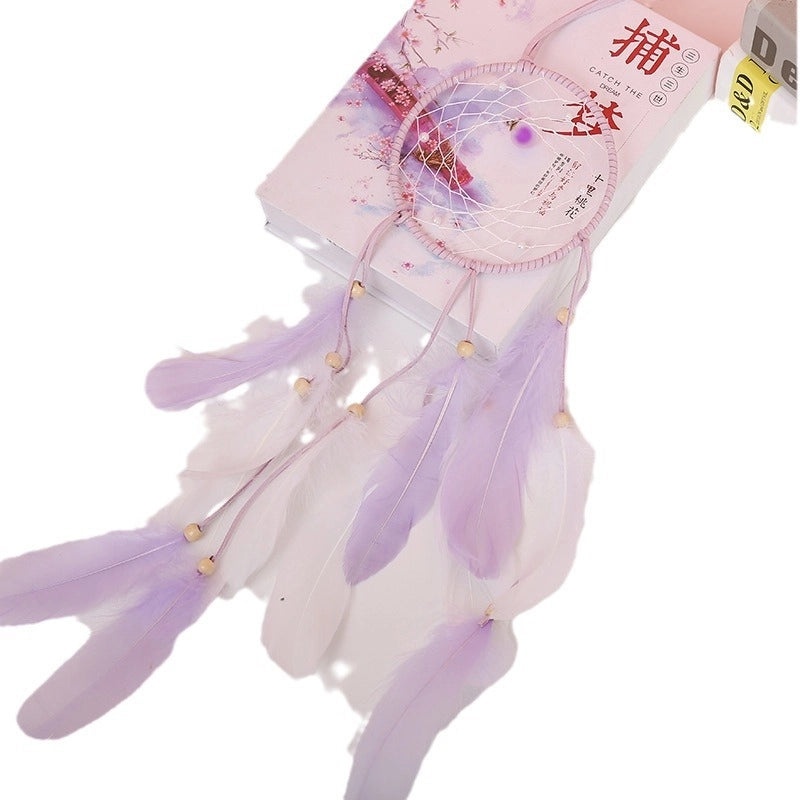 Boho Chic Dreamcatcher with Wooden Beads and Feathers | Home Decor