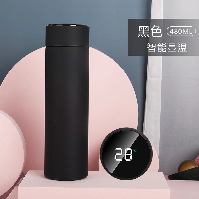 智能温度测量保温杯 LED触控显示水杯 哑光创意商务礼品 定制LOGO|智能温控水杯