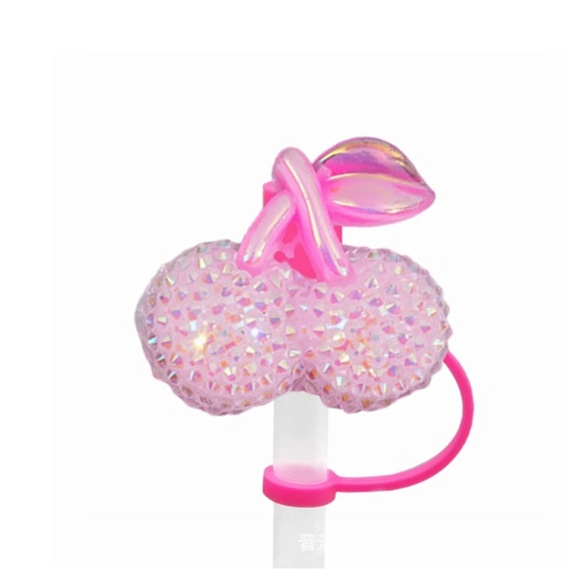 Pastoral Star Fruit Resin Straw Cap, Cute Casual Decorative Silica Gel Cover | Drinkware Accessories