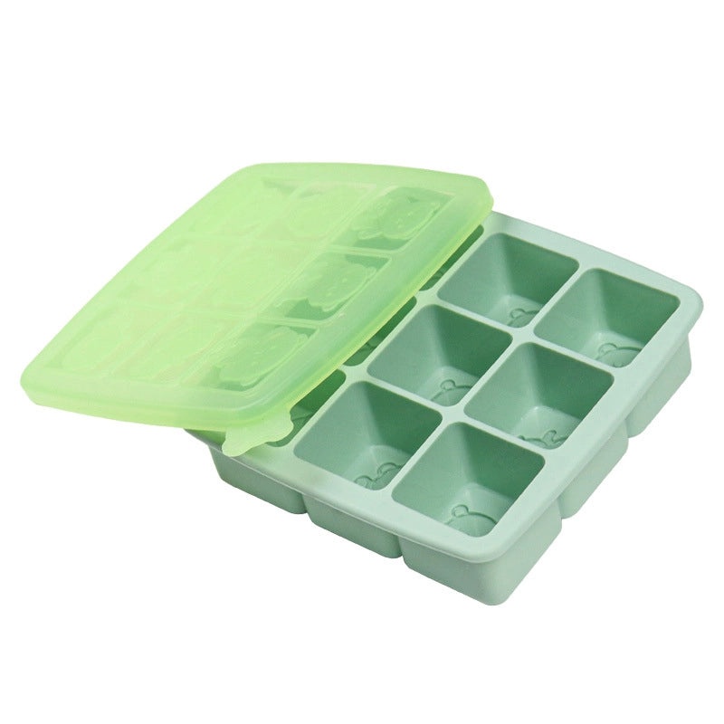 Silicone Baby Food Mould Rice Cake Steamed Cake Maker 9 Bear Shape Food Grade Grinding Tool|Baby Feeding Accessories