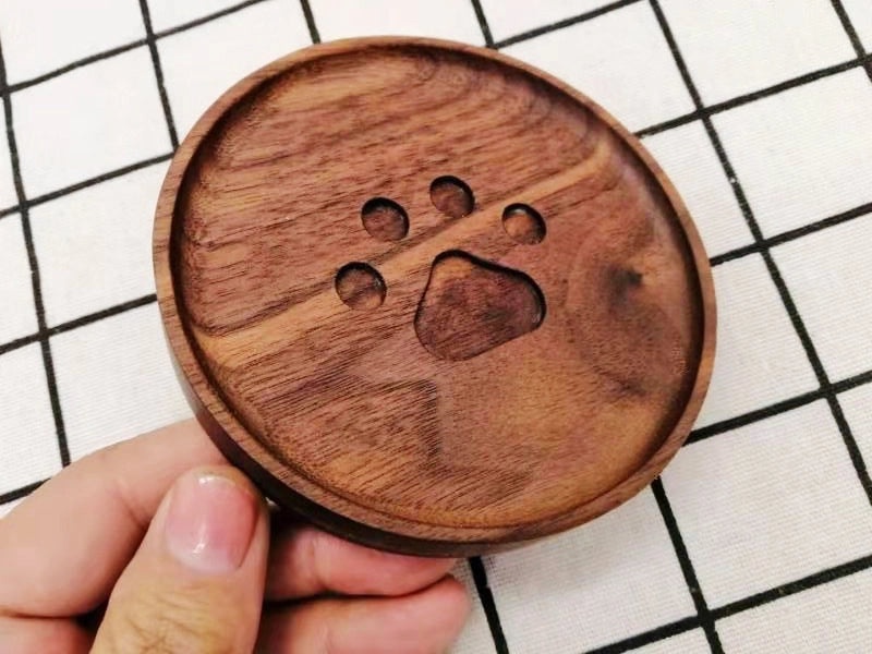 Engraved Wooden Tea Coaster Set Japanese Style Heat Insulation Mat Durable Cup Holder | Home & Kitchen > Drinkware Accessories