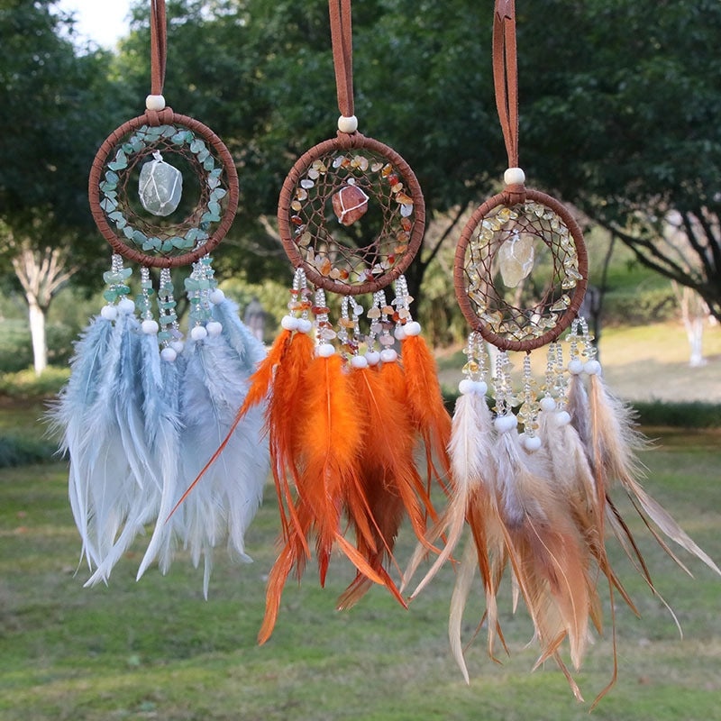 Elegant Round Faux Crystal Dreamcatcher for Car Interior | Car Accessories