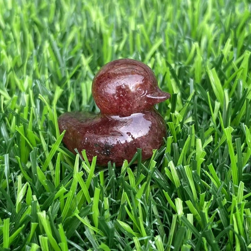 Retro Duck Natural Stone Ornament Cute Decorative Artificial Sculpture|Home Decor