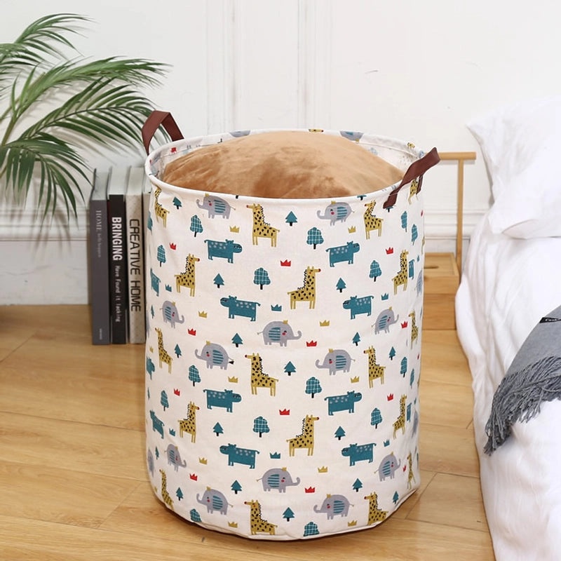 Large Waterproof Laundry Basket with Colorful Print|Home Storage & Organization