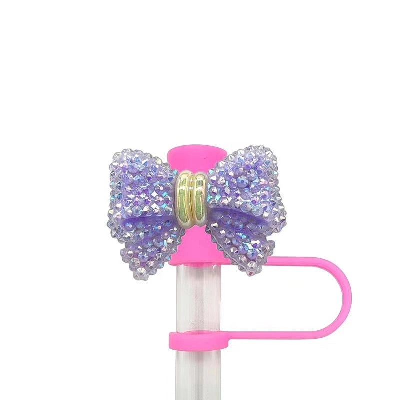 Pastoral Floral Resin Straw Cap Decorative Cover for Drink Bottle | Kitchen & Dining Accessories