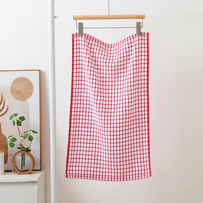 Classic Minimalist Cotton Towels with Lattice Pattern|Home Textiles & Towels