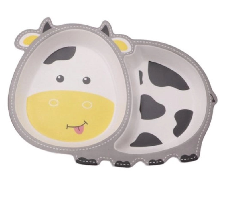 Adorable Cartoon Baby Eco-Friendly Sectioned Plate|Baby Feeding Tableware