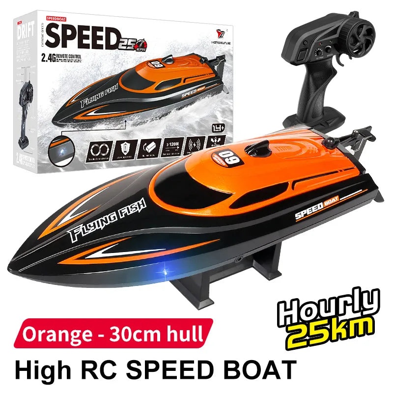 HJ812 2.4G Remote Control High-Speed Boat 25km/h Outdoor Racing Toy with Lights|Remote Control Toys