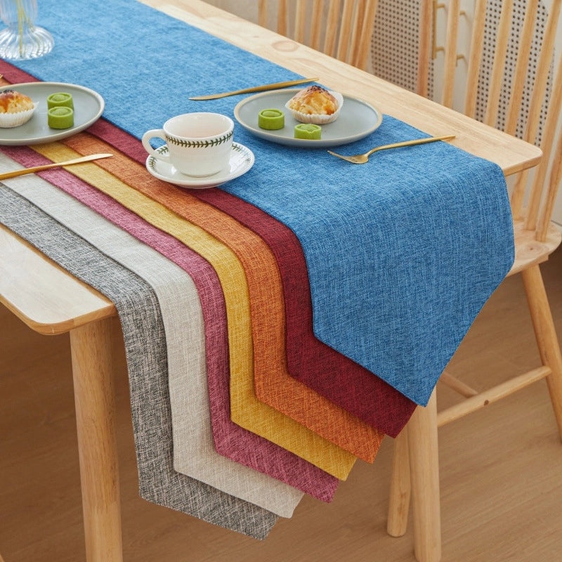 Elegant Minimalist Solid Color Linen Tablecloths for Dining|Home Decor Table Linens