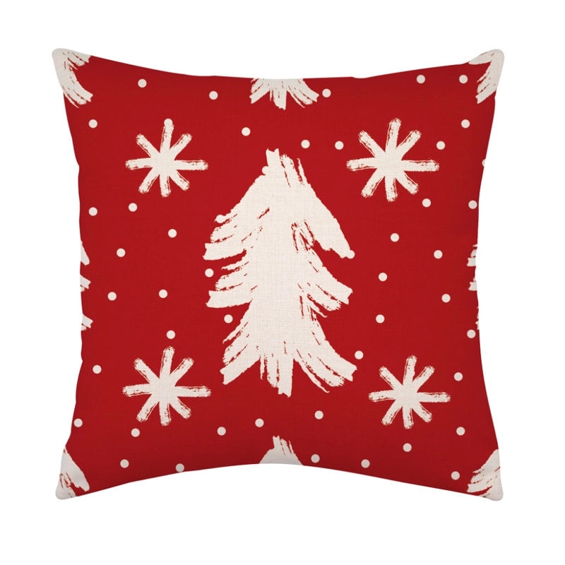 Holiday Linen Christmas Pillow Cover Single-sided Decorative Cushion Case|Home Decor