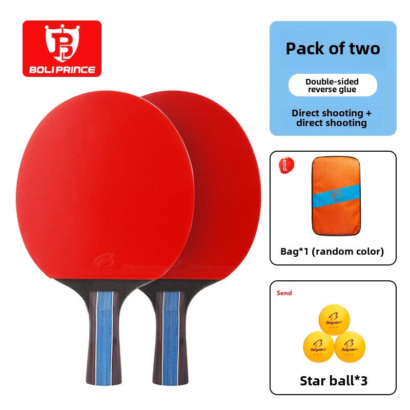 Beginner Table Tennis Racket Set with Horizontal Grip for Students | Sports & Outdoor Table Tennis Equipment