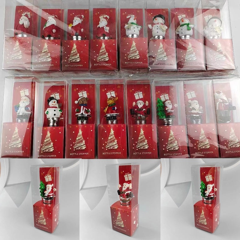 Christmas Santa Claus Wine Bottle Stopper with PVC and Alloy Silica Gel | Kitchen & Dining Accessories