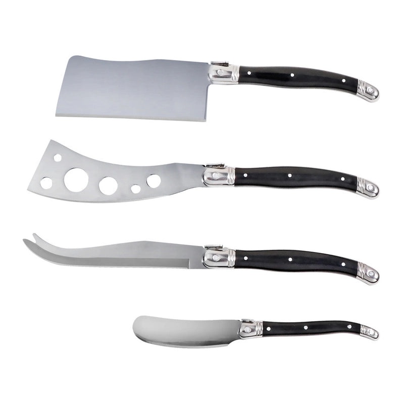 Stainless Steel Cheese Knife with Black Plastic Handle | Kitchen Utensils