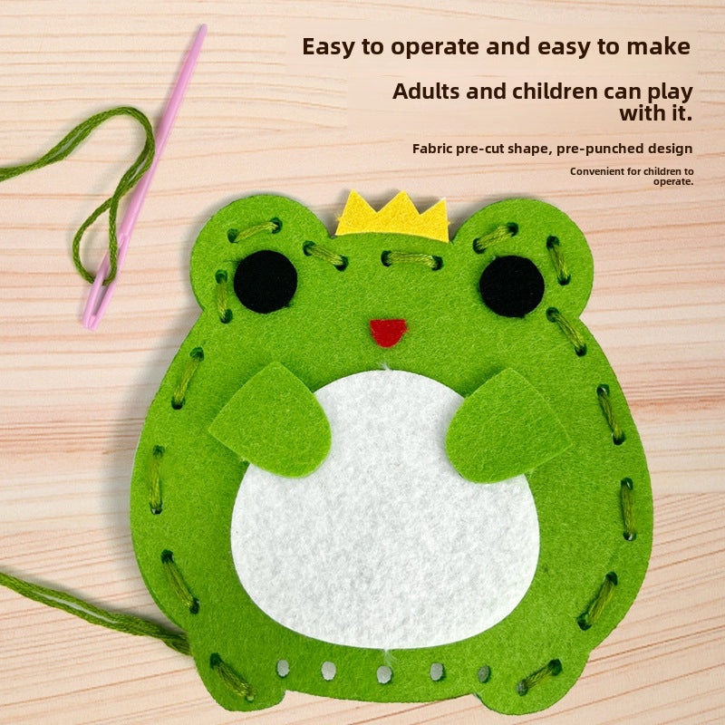 Kids DIY Music Puzzle Sewing Kit Non-woven Pendant Craft Materials Bag | Early Education Teaching Aids