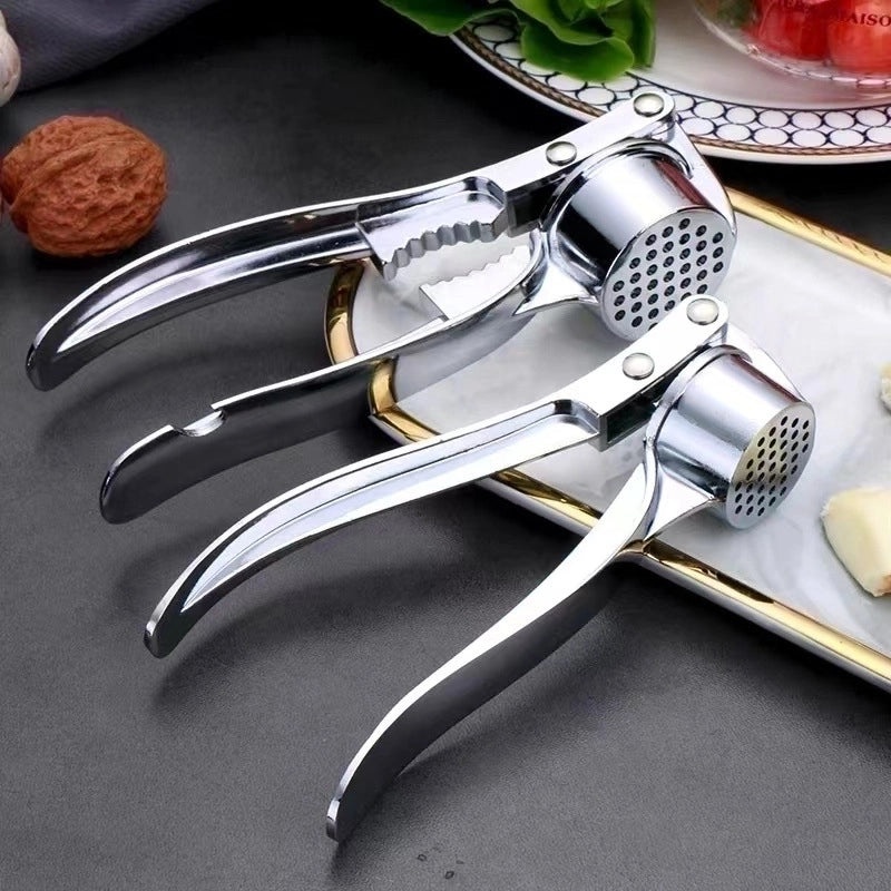 Sleek Stainless Steel Garlic Press Single Piece|Kitchen Tools & Gadgets