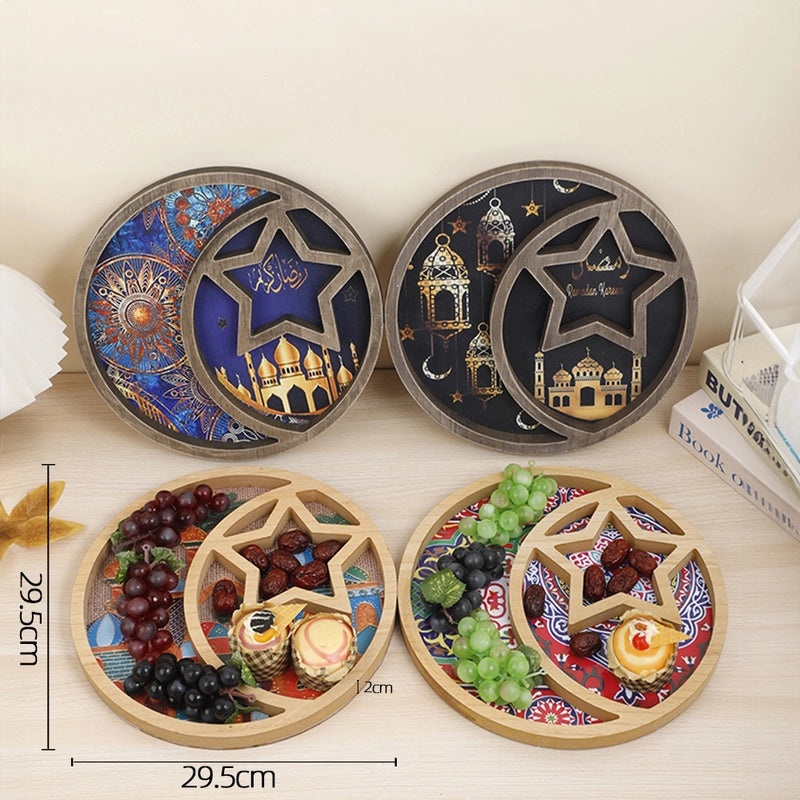 Vintage Star and Moon Wooden Ornament | Home Decor Accessories