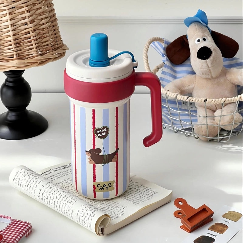 Cat Polka Dot Bow Knot Stainless Steel Thermos Cup 304 316 Durable Single Piece|Drinkware & Thermos Cups