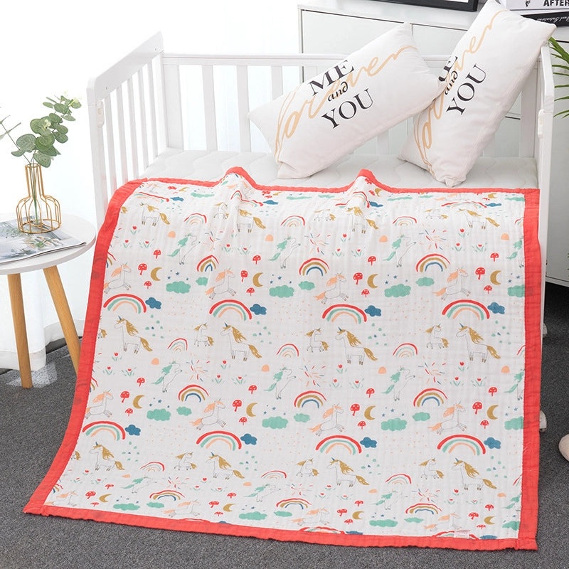 Soft Baby Bath Towel | Newborn Six-layer Gauze Cotton Absorbent Bath Quilt | Baby Care Essentials|婴儿用品