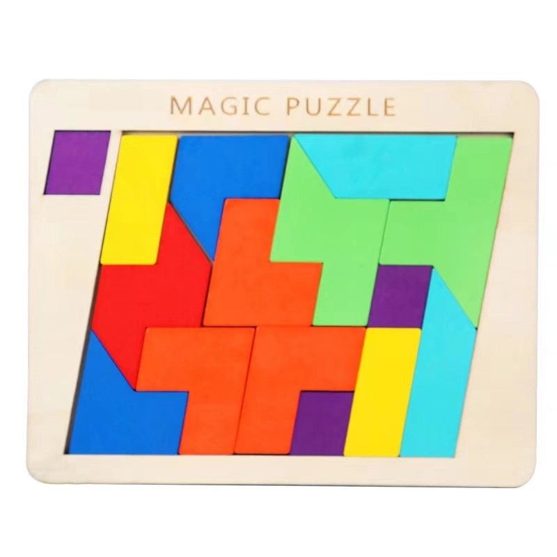 Colorful Wooden Puzzle Toys for Toddlers Ages 3-6 | Educational Toys & Puzzles