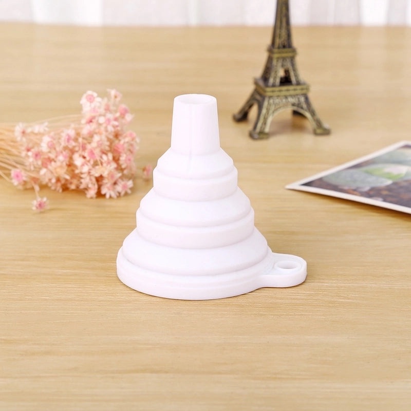 折叠式迷你伸缩漏斗厨房硅胶油壶小液体漏斗|厨房工具