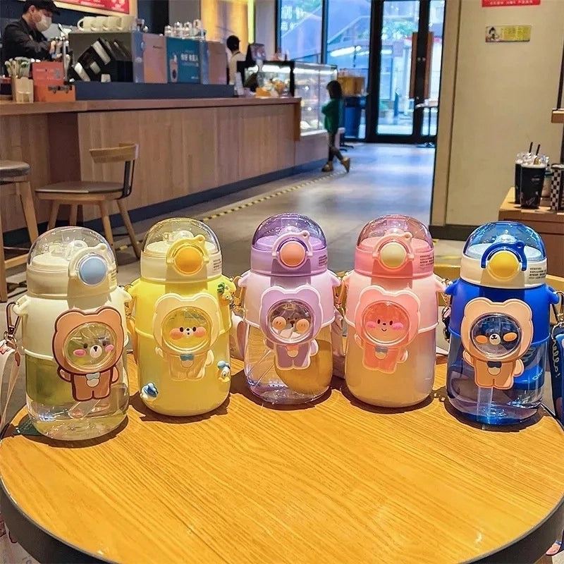 Adorable Cartoon Style Plastic Water Bottle Single Piece|Kitchen & Dining