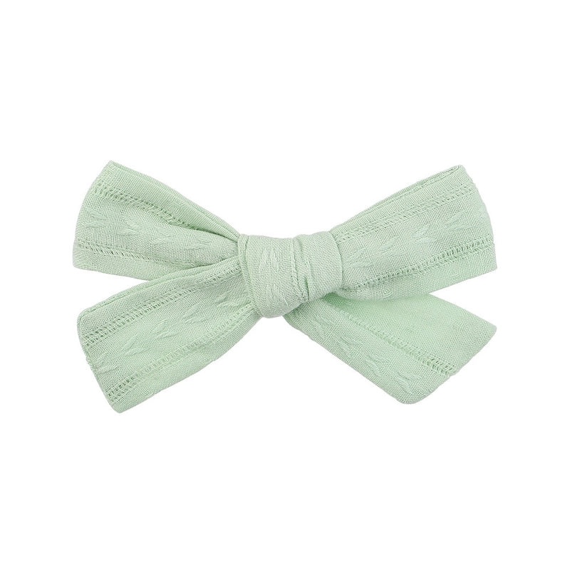 Chambray Bow Hair Barrettes for Girls and Babies | Hair Accessories