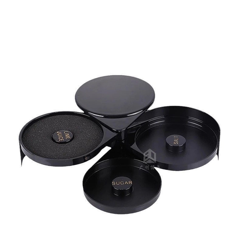 Three-Layer Bartender Seasoning Box Plastic Salt Sugar Cocktail Mixer Organizer|Bar Accessories