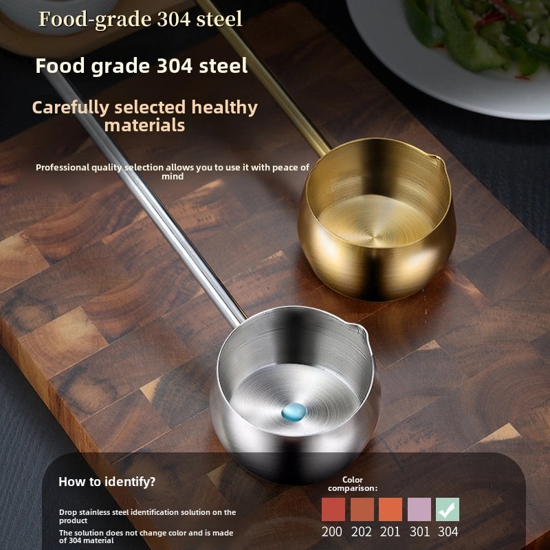 304 Stainless Steel Mini Oil Draining Pot for Kitchen Sauce and Milk | Cooking Tools