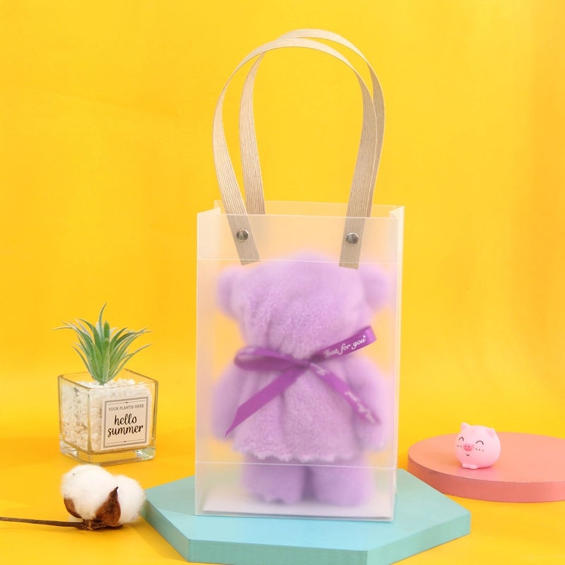 Soft Coral Fleece Bear Towel Absorbent Cute Wedding & Holiday Gift Hand Towel|Home & Kitchen Towels