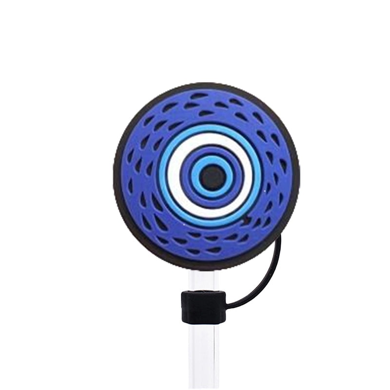 Devil's Eye Silica Gel Straw Cap Casual and Stylish Decorative Top 1 Piece|Drinkware Accessories